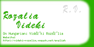 rozalia videki business card
